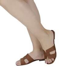 Women Flat Sandals - 駝色 - 查看 2