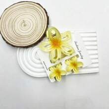 1 Stücke/7 Stücke geometrisches Muster Party süße Streetstyle Cut Out Farbverlauf Frangipani ABS Kunststoff Haarklammer Kombi-Set, sommerlicher Strandmode Haaraccessoires für Frauen Haarklammern, Haarspangen, Haarklammern, Haarklammern, Haarklammern, Haarklammern, Haarklammern, Blumen für Urlaubsoutfits Frau