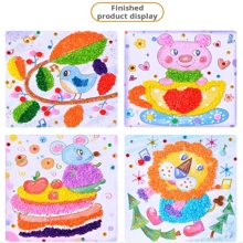 1 pieza Pintura de pegatinas 3D de un ángel de hibisco, manualidades creativas de pintura de pegatinas de dibujos animados para niños