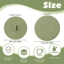 1/2/6pcs Macaron Colored Silicone Cup Lid - Heat-Resistant, Dustproof, Food Safe Circular Lid, Suitable For Tea And Water Cups, Very Suitable For Household Use