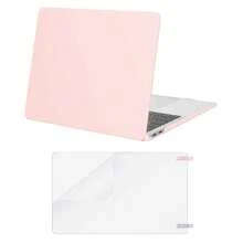 Compatible With MacBook Air 13 Inch, 2020-2018 M1 Model A1932 A2179 A2337. Includes Transparent Plastic Hard Case Cover And Screen Protector For Air 13.3 Inch, Pink Case