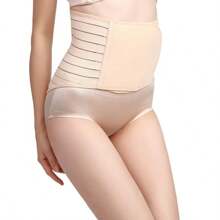 berrybasicz Hook And Loop Allows For Free Adjustment! Postpartum Abdominal Tightening And Smoothing Dual-Use 360 Degree Segmented Pressure Shaping, Easy To Breastfeed, Waist Protection, Prolonged Sitting And Acid, Gentle Abdominal Tightening And Shaping, Making You A Healthy And Spicy Mother. Breathable And Anti Roll Edges, There Are Also Pelvic Belts Available For Purchase In The Store - Apricot - View 2