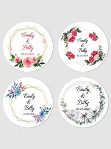 UNICCUT Custom Colorful Wildflower Garden Wreath Wedding Stickers Labels Spring Wildflower Field Thank You For Your Kindness Labels - Multicolor - View 5