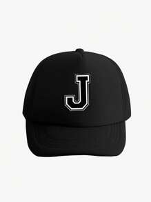 1pc Kid's 26-Letter Baseball Hat, Fashionable And Versatile Mesh Breathable Sun Hat, Suitable For Daily Outings In Spring And Summer, Suitable For Use As A Gift