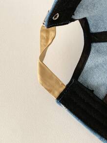 1 chiếc Mũ lưỡi trai thêu chữ phong cách Mỹ Soft Crown màu trơn, Mũ rộng vành chống nắng đa năng cho nữ, Chu vi vòng đầu lớn, Khuôn mặt nhỏ, Thời trang dạo phố, Xuân/Hè - Nhiều màu - Xem 12