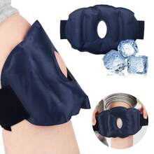 1/2 piezas Paquete de hielo de gel para la rodilla, paquete de frío y calor reutilizable de gel para la rodilla, paquete de hielo de doble temperatura para aliviar y relajar la rodilla después del ejercicio diario, flexible y ajustable, accesorio de cuidado de los pies