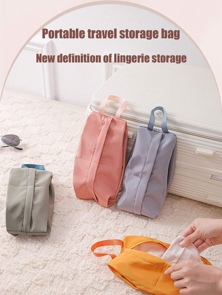 Travel Underwear Organizer Bag- Multi-Layer Compartments For Bras, Panties & Socks, Compact Foldable Storage Pouch For Weekend Trips & Vacation (Waterproof & Odor-Proof)