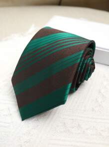 1pc Casual Polyester Striped Colorful Handmade Necktie, All Season - Multicolor - View 3