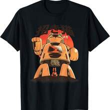 Cat Robot - Japanese Kawa Anime Manga Character T-Shirt - Black - View 1