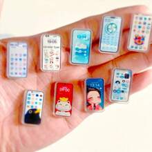 5/10/15/20pcs Miniature Fake Smartphone, Mobile Phone Model For Doll House Decoration, Mini Simulation Shop Display, Micro Landscape Decor