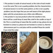 1pc Round Solid Wooden Bowl Aroma Candle Smokeless Soy Wax Home Lighting Candles Aroma Candle Decorations Valentine's Day Rama Gift Essentials Gifts Birthday Graduation