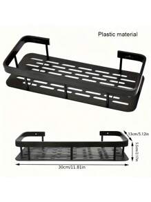 HOUSHELIF 2 pachete de suport de duș montat pe perete, agățat portabil, pentru colțul de duș, raft de duș pentru interiorul dușului, organizatoare și depozitare pentru baie, rafturi pentru baie, accesorii, decor pentru baie - Negru - Vizualizare 6