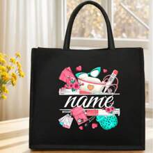 2025 New Customizable Alphabet Medical Worker Tote Bag | Linen Lining | Nurse First Aid Kit Doctor Commuting Equipment | Machineable Multi-Functional Mommy Bag, Linen Bag For Wallet