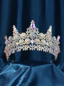 Baroque Queen Crown, Rhinestone Wedding Bridal Crown And Headpiece Crystal Headband, Suitable For Birthday, Prom, Pageant, Halloween, Christmas, Ramadan And Other Festival Headpiece Decoration - Multicolor - View 7