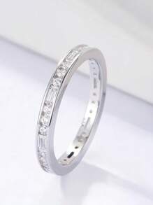 1 PC Gorgeous 925 Sterling Silver Cubic Zirconia Rings Wedding Jewelry For Women Fine Jewelry