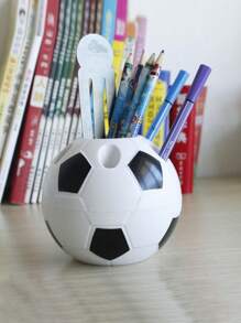 卡通足球形塑料多功能桌上笔筒，单独出售