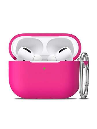1pc Silicone Case + Track-Shaped Round Buckle Earphone Case Compatible With Apple 1/2/3, Pro/Pro 2/Pro 3, Shock-Resistant Protective Cover, New 4th Gen