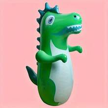 1 Piece Kids Dinosaur Inflatable Boxing Bag - Durable PVC, Outdoor Sports And Fun, Suitable For Ages 3-6, Yellow, Green, Rose Red, Dinosaur Toys Available