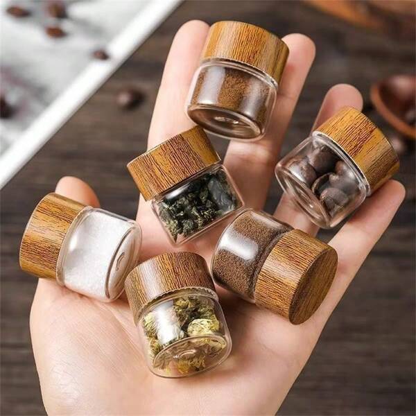 1 Stück Mini Glas Versiegelter Behälter, 10ml, 20ml, 30ml tragbare Testtube Aufbewahrung und Aufbewahrungswerkzeuge, versiegelte Aufbewahrung kleiner leerer Flaschen