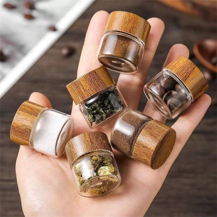 1 件迷你玻璃密封罐，10ml，20m，L30ml 便携式试管储存和存储工具，小空瓶密封储存 - 彩色 - 查看 1