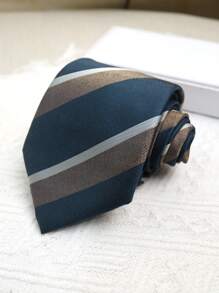 1pc Casual Polyester Striped Colorful Handmade Necktie, All Season - Multicolor - View 10