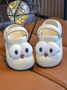 幼儿防撞木屐拖鞋，室内软底婴幼儿男女童木屐，1-3岁 - 白色 - 查看 3