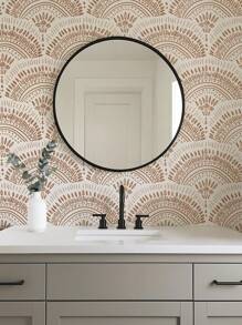 3卷几何图案壁纸，自粘可移除彩色背景壁纸，适用于家居装饰、客厅、卧室、家具翻新，尺寸为17.7英寸 x 78.7英寸/118.1英寸。生日、毕业、房间装饰、墙面装饰、浴室、卧室、家居装饰的理想礼物。 - 彩色 - 查看 8