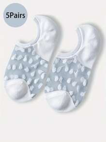 5 Pairs Breathable Non-Slip Short Socks - Fashionable And Versatile, Suitable For Everyday Family Use