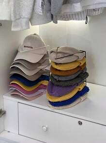 1pc Iron Triangle Stand, Baseball Cap Storage Rack, Knitted Cap Storage Rack, Book Storage Rack, Document Storage Rack, Suitable For Baseball Cap, Knitted Cap, Books, Documents And Other Items, Suitable For Drawers, Wardrobe, Desk, Etc, Gender Reveal Party, Perfect For Birthdays, Weddings, Parties, The Perfect Gift For Colleagues, Friends, And Family, Back To School