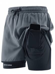 2 Stücke Damen Sommer Sportshorts, integrierte Sicherheitsshorts, geeignet für Yoga, Radfahren, Training, Fitness, Laufen