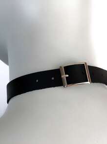 1 件带吊坠的颈链、皮革颈链、带吊坠的项圈、机车颈链、小猫项圈、带方形的项链。