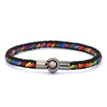 51Luckind Simple Dseign Hand Braided Rope Mixcolor Bracelet Black Magnetic Bracelet For Men Cool Armband Jewelry