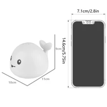 1 pièce Jouet d'eau de bain d'été en forme de baleine avec capteur, jouet d'eau de bain pour bébé avec lumière, jouet flottant omnidirectionnel pour baignoire, cadeau d'anniversaire, jouet d'eau pulvérisateur de bain pour enfants
