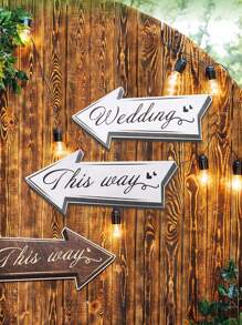 10pcs Wedding Directional Road Sign Party Decorations, Wedding Paper Signs For Wedding Theme Party Supplies, Waterproof Large Wedding Sign With Stakes, Wedding Direction Signpost Wedding Direction Arrow Courtyard Sign, Wedding Party Room Wall Background Decoration, Wedding Sign Cutouts, Wedding Season Party Supplies