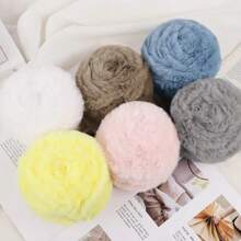 1pc 100g Crochet Yarn Woollen Yarn Thick Wool Imitation Mink Wool Fancy Yarn Thick Wool Hand Woven Yarn Soft Yarn DIY Crochet Knitting Yarn For Clothes, Hats, Scarves, Blanket Comfortable Fluffy Fur Yarn, Fuzzy Yarn Handmade Crochet Lover, Mother's Day Gifts, Birthday Decorations