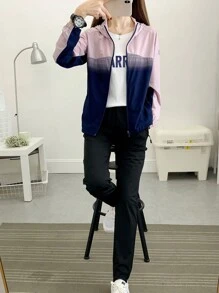 夏季健身女款弹力冰丝户外露营骑行徒步防晒连帽夹克