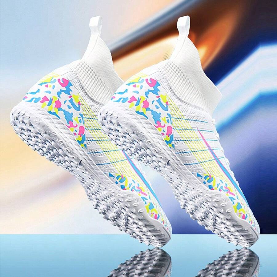 New Teenage Football/Soccer Shoes Recommendation, High-Top Long Spikes, Slip-Resistant, Suitable For School, Student, Match, Training, Unisex Adult