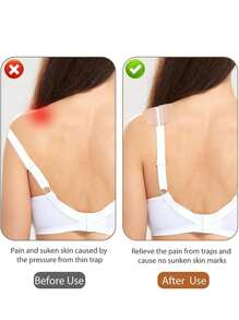 6pcs Silicone Bra Strap Pads, Invisible Non-Slip Comfortable Bra Strap Cushions, Bra Accessory To Prevent Strap Slippage And Relieve Shoulder Discomfort (Options: 1/2/4/6PCS) Summer Cooling,Beach,Travel - Multicolor - View 5