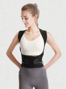 让你更美丽，优雅的背部，挺直的胸部 - 驼背矫正器，青少年和成人隐形身体矫正带，防驼背矫正，姿势改善矫正产品健身房配件 - 黑色 - 查看 6