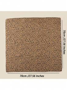 1pc豹纹小头巾欧美复古辣妹风夏季小方头巾嘻哈头巾发饰