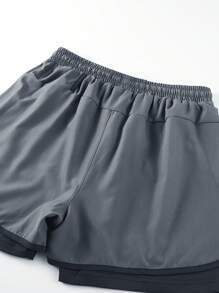2 Stücke Damen Sommer Sportshorts, integrierte Sicherheitsshorts, geeignet für Yoga, Radfahren, Training, Fitness, Laufen