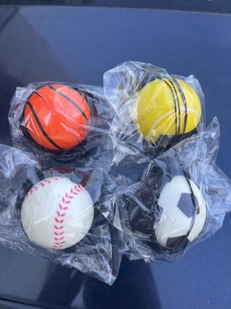 4pcs Rubber Bouncy Balls With Wrist Strap, For Hand-Eye Coordination Training, Wrist Strengthening, Outdoor Sports And Fitness - Multicolor - View 3