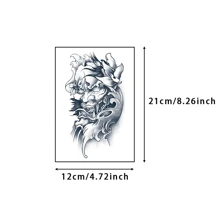 Ultra duży tymczasowy tatuaż ze składnikami ziołowymi, realistyczny i trwały, stopniowy rozwój koloru - utrzymuje się od 7 do 15 dni, wodoodporny i odporny na ścieranie