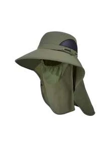 1 pieza Sombrero ancho casual para hombre, sombrero de cubo transpirable para protección solar en exteriores y viajes en bicicleta