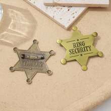Sheriff Badges, Western Police Vest Badge, Deputy Sheriff Badge, Cowboy Party Decoration Badge,Makeup Ball Costume Props Party Favors Supplies, Police Badge Medallion Pins For Carnival Prizes, Party Bag Gift Fillers