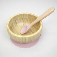 Bamboo Bowl With Suction Cup + Beechwood Spoon, For Infant/Toddler - Multicolor - View 8