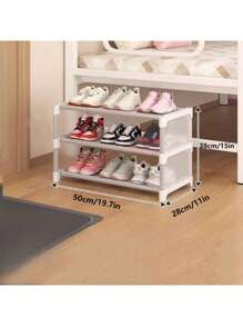 1 kệ đựng giày đầu giường, chống nước và bụi, mỗi tầng đựng được 3 đôi giày, dễ lắp đặt, thích hợp cho phòng ngủ/hành lang/ký túc xá/nhà ở, dịp Giáng sinh/Mùa đông. - trắng - Xem 10