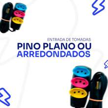 Electrical Extension 2/3/5/10 Meters Bivolt Three-Pole Colored Sockets - Multicolor - View 2