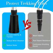 Walking Poles, Rubber Buffers, Pack Of 10, Rubber Buffer For Hiking Poles, Hiking Poles, Rubber Buffer, Replacement Rubber Buffer For Hiking Poles, Asphalt Gravel Mountains Hiking