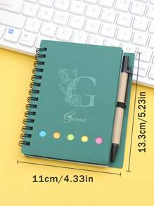 1pc (With Pen) Customized Text And Personalized Design Pocket Notebook & Memo Pad Set, Suitable For Work, Home Messages, Study Marking, Index Bookmarks, Office & School Supplies, Stationery Prizes, Back To School Gifts, Multi-Functional, Ornamental,Festive Calendar